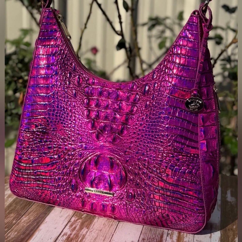 Brahmin Tabitha Voltage Violet Melbourne PRICE FIRM Pretty EYE! NWT - Picture 9 of 15